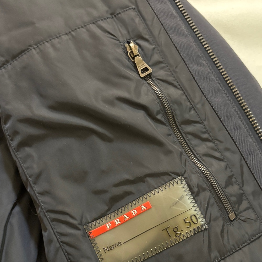 Prada Ski Jacket Charcoal Zip-Up Jacket Size 50 - Picture 12 of 16